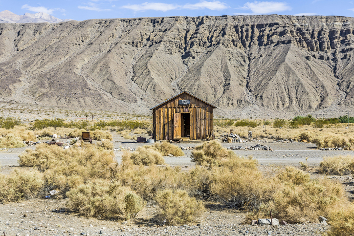 old prison of Ghost town and former Gold Town of Ballarat, near the Panamid mountains