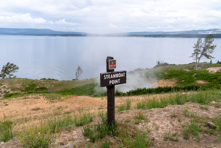Steamboat Point area of Yellowstone National Park, on Yellowstone Lake