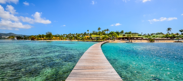 Caribbean Martinique pontoon on marin bay